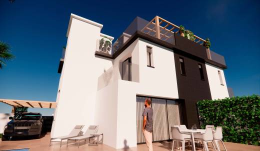 Projekteret luksus rækkehuse med 4 soveværelser og 3 badeværelser - Las Marinas de Vera  