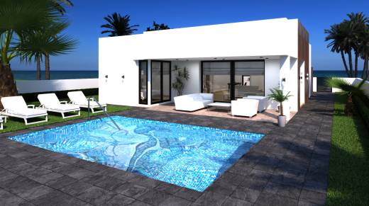 Chalet independiente sobre plano de 3 dormitorios con piscina privada - Los Gallardos